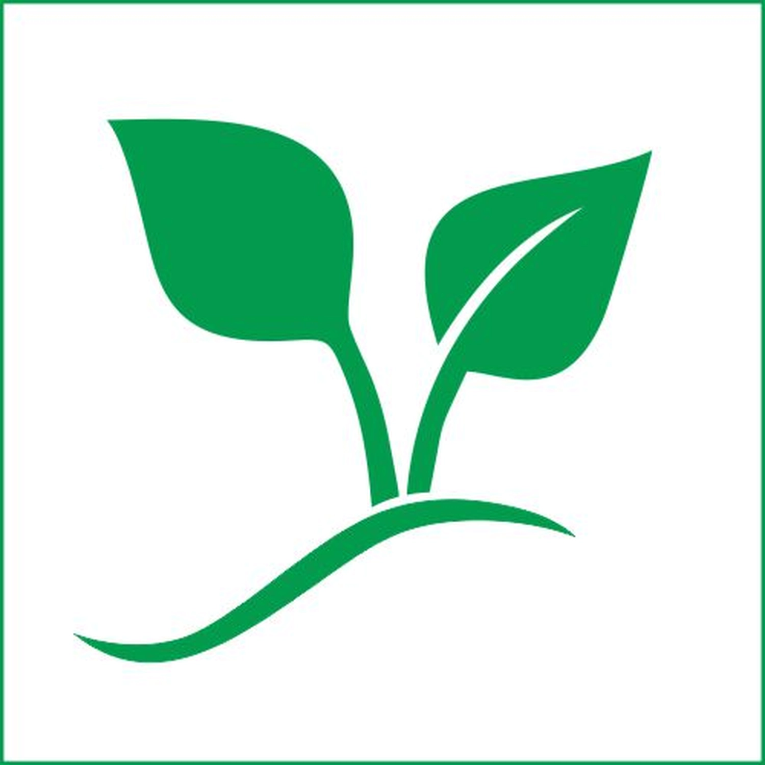 STI – Technische Textilien – Das Bild zeigt ein grünes Blattsymbol, ein weit verbreitetes Symbol für Natur, Ökologie und Umwelt.