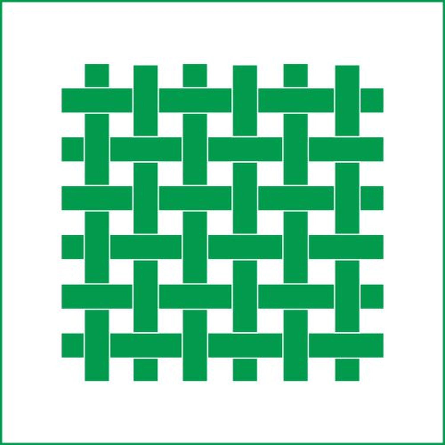 STI – Technische Textilien – Dieses Bild zeigt ein einfaches Leinwandbindungsmuster, die gängigste und einfachste Webart.